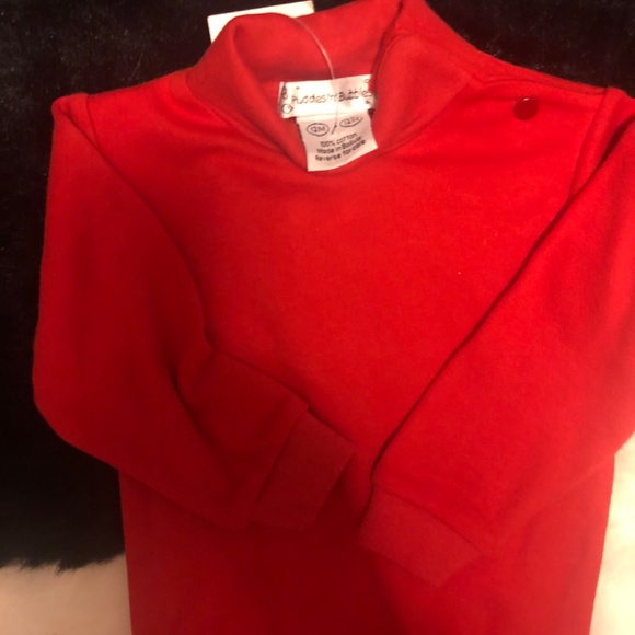 New with tag Puddles and  Bubbles Red turtleneck onesie for baby - Picture 5 of 5